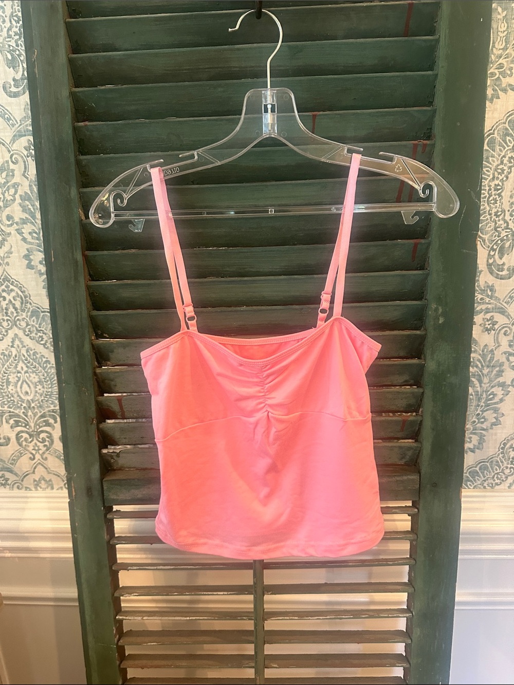 SHEIN Neon Pink Ruched Camisole Tank